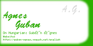 agnes guban business card